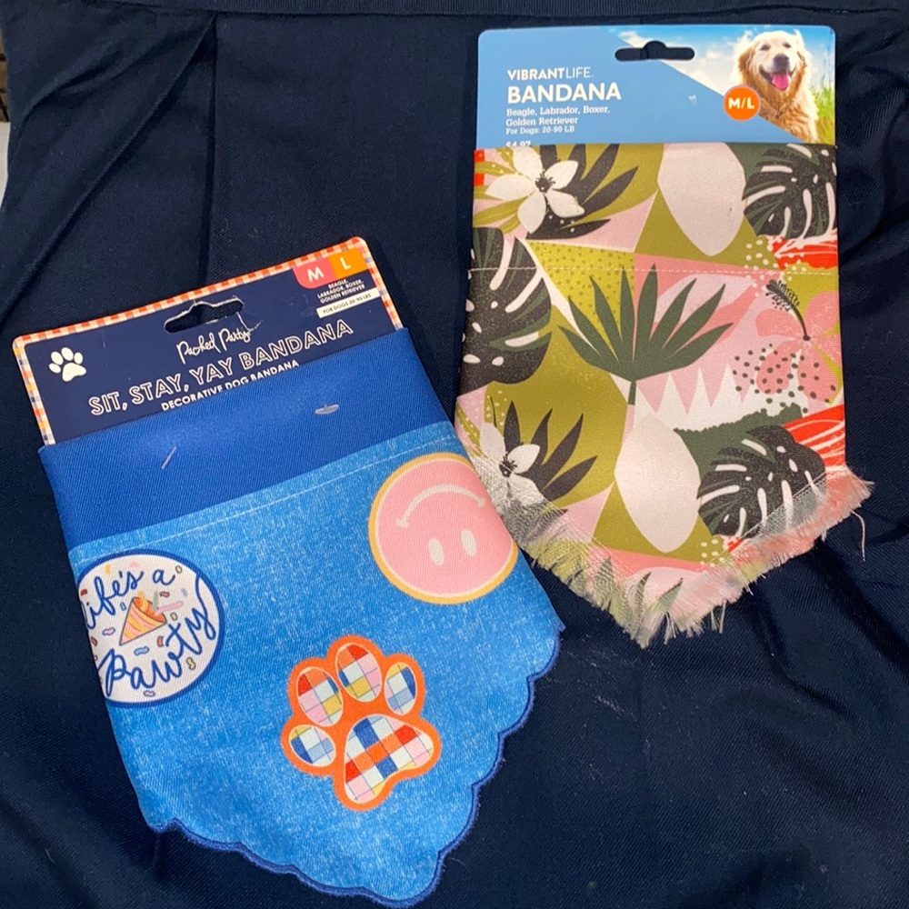 NWT Bundle of 2 Dog Bandanas